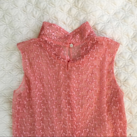 Free People One Slip Lace Sheer Collar Dress XS - Picture 6 of 8